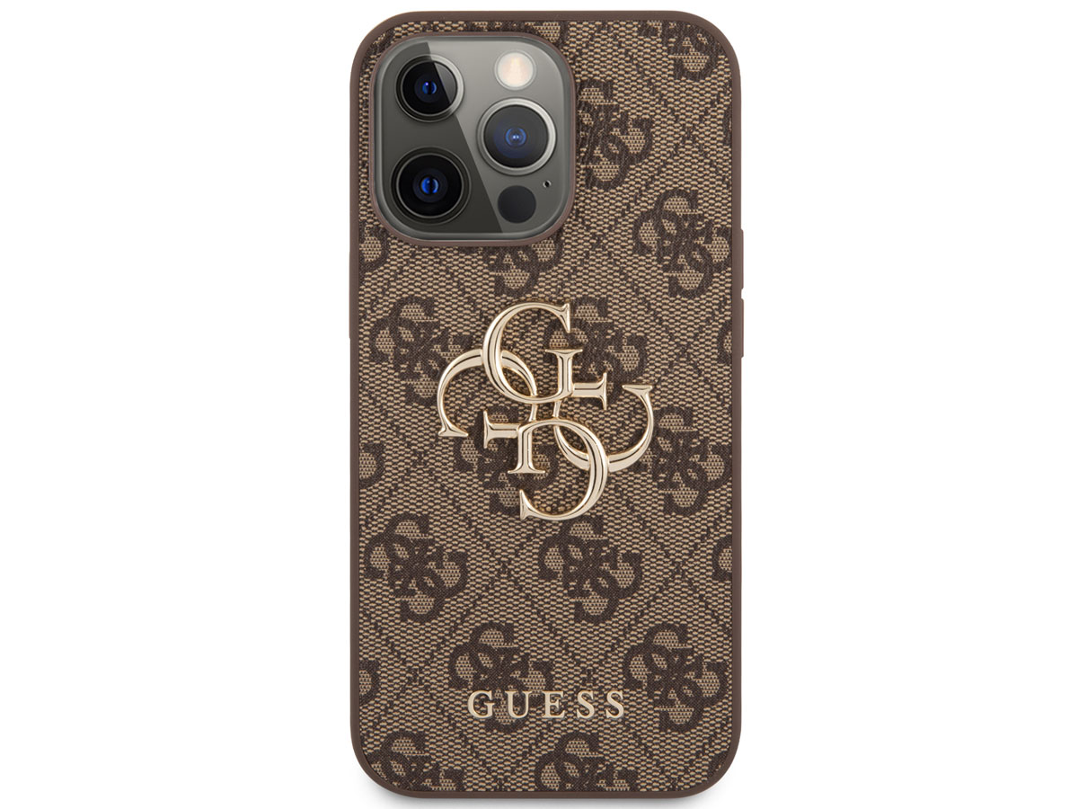 Guess Big 4G Monogram Case Bruin - iPhone 13 Pro Max hoesje