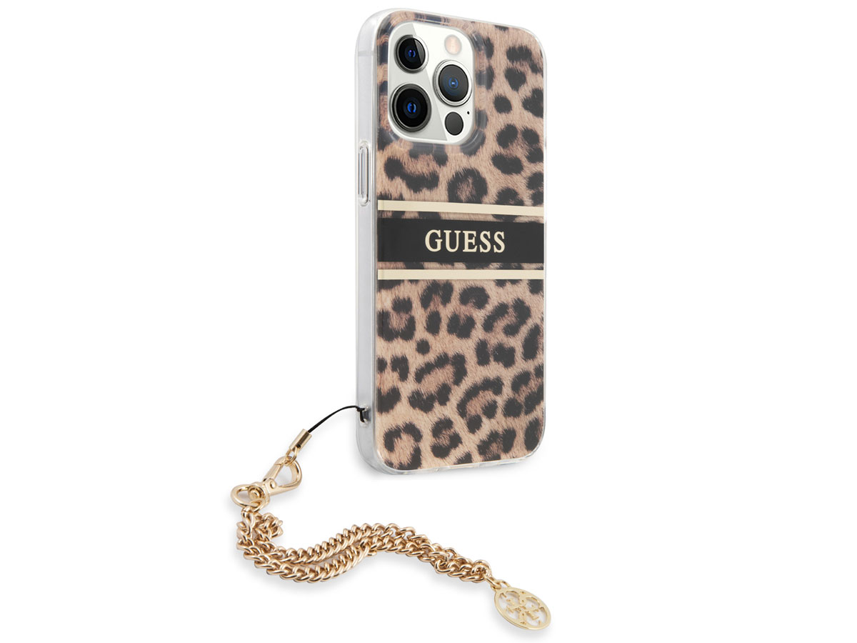 Guess Leopard Charm Case - iPhone 13 Pro Max hoesje