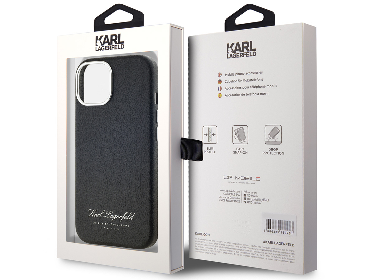 Karl Lagerfeld 21 Rue St-Guillaume Leather Case - iPhone 14/13 hoesje