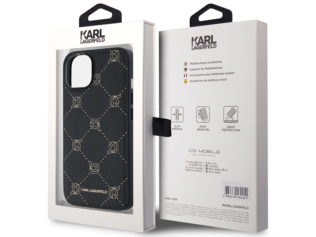 Karl Lagerfeld Ikonik Monogram MagSafe Case - iPhone 14/13 hoesje