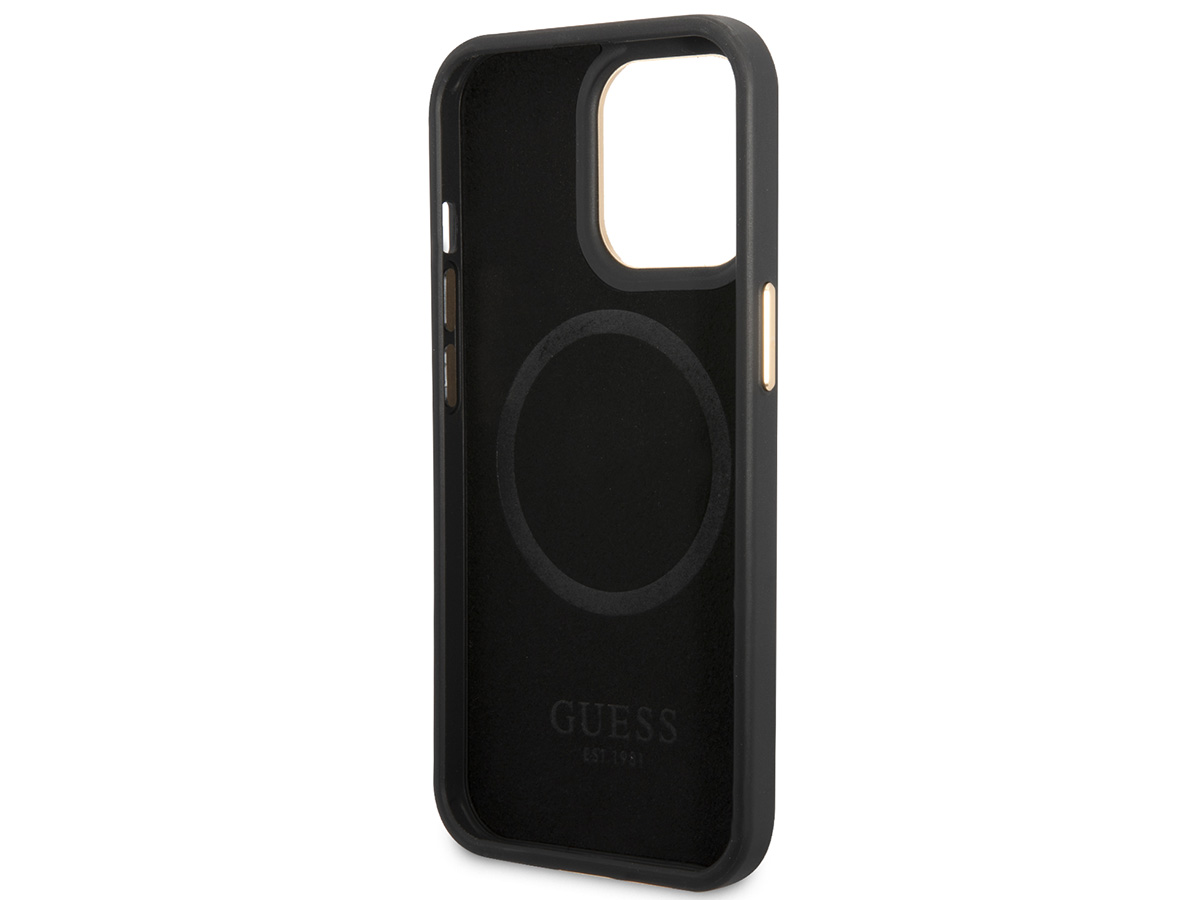 Guess 4G Monogram MagSafe Case Grijs - iPhone 14 Pro hoesje