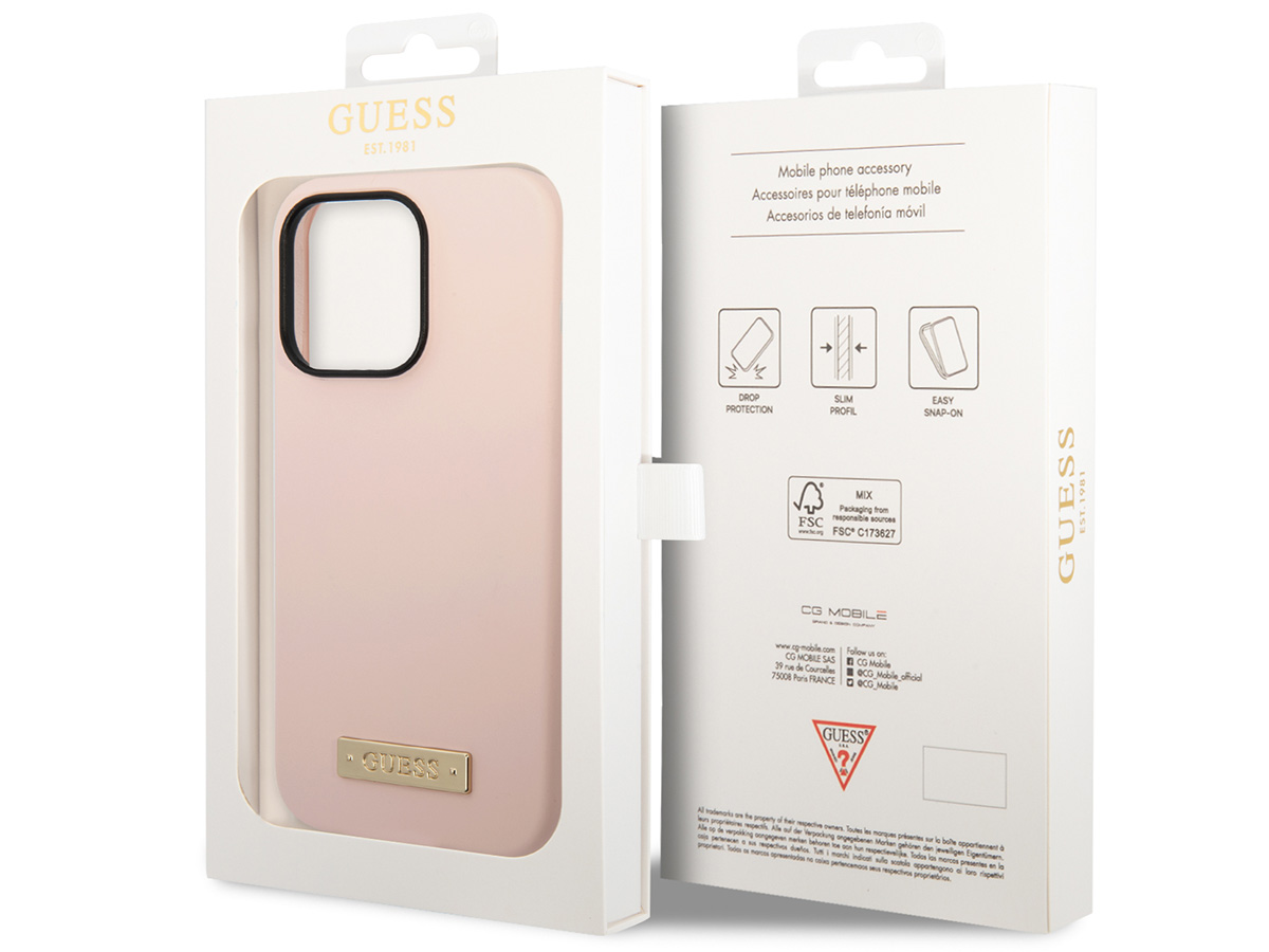 Guess MagSafe Case Roze - iPhone 14 Pro Hoesje