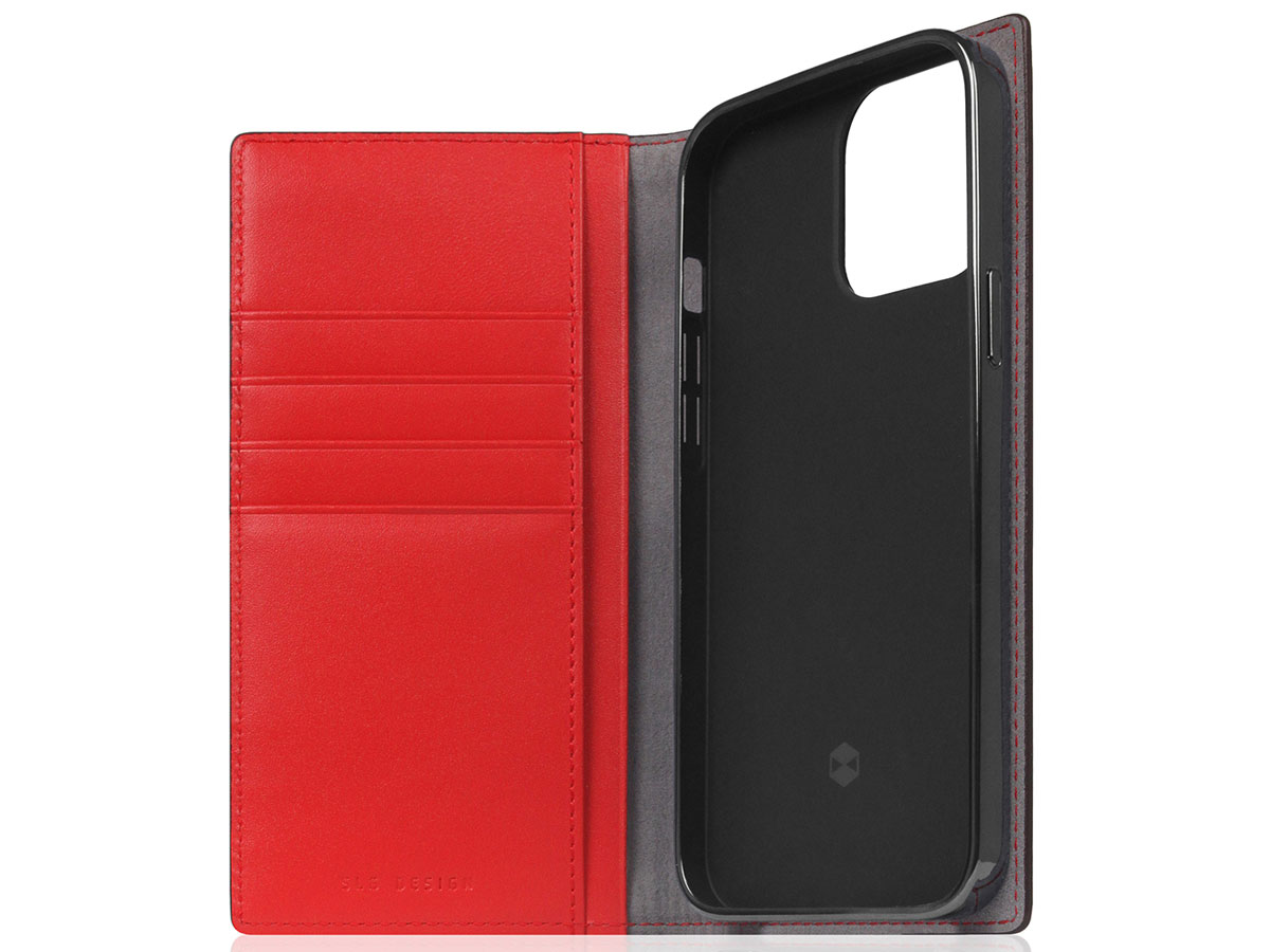 SLG Design D5 CSL Rood Leer - iPhone 14 Pro hoesje