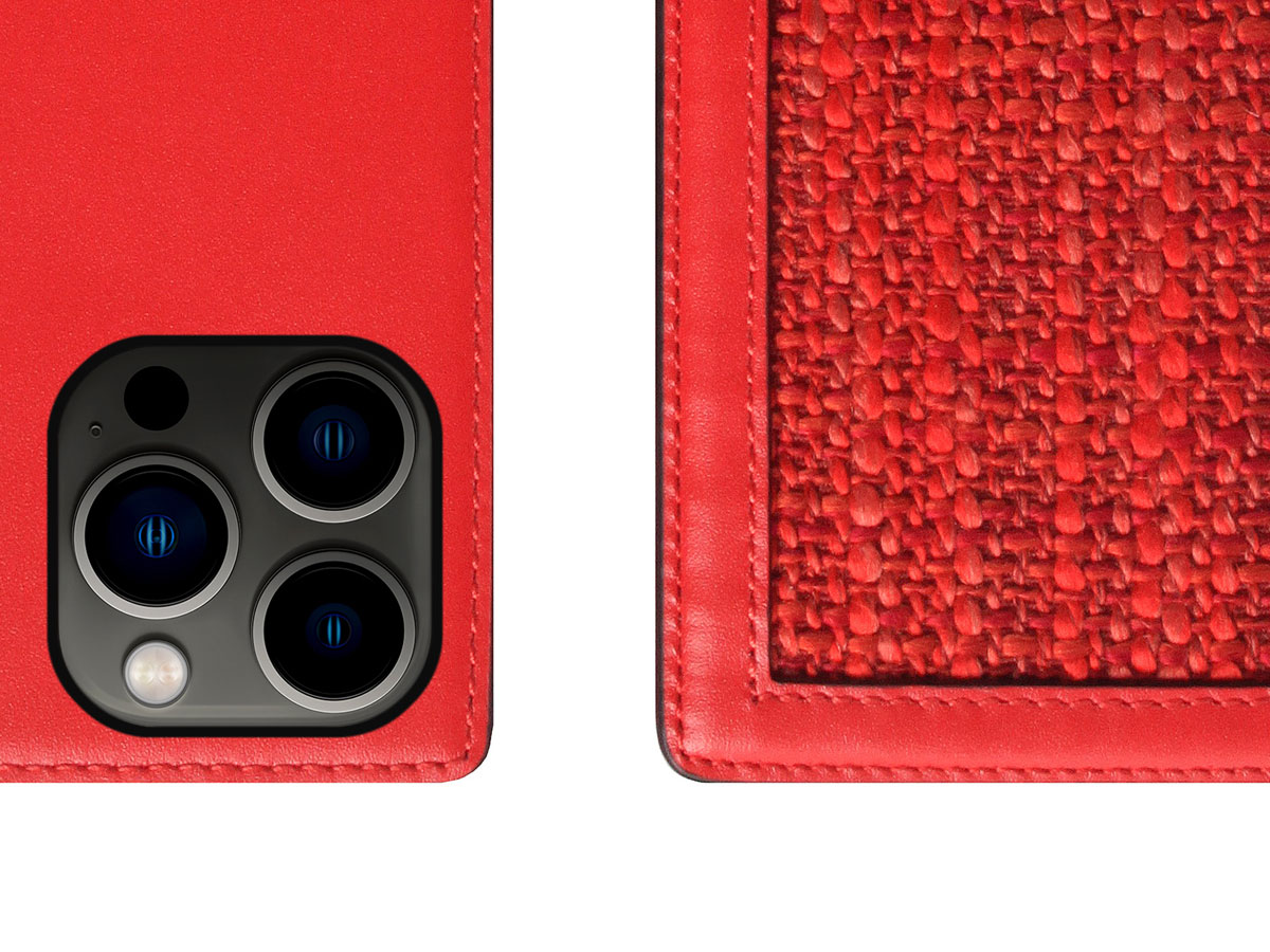 SLG Design D5 CSL Rood Leer - iPhone 14 Pro hoesje