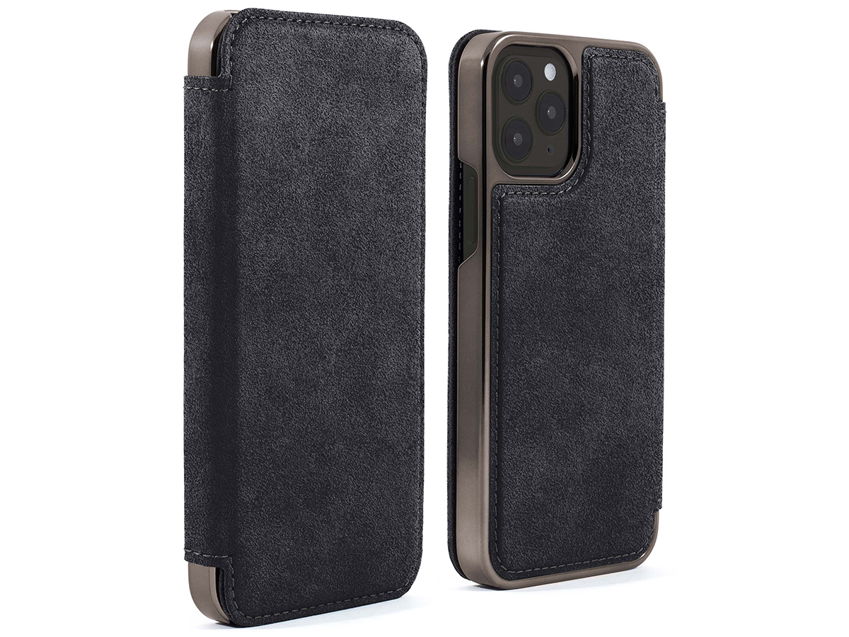 Greenwich Alcantara Case Iphone Pro Max Hoesje Zwart