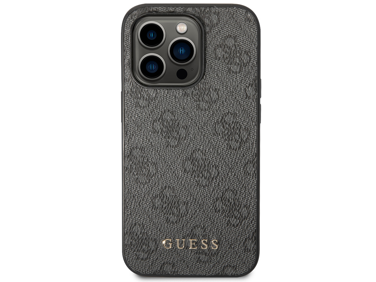 Guess 4G Monogram Case Grijs - iPhone 14 Pro Max hoesje