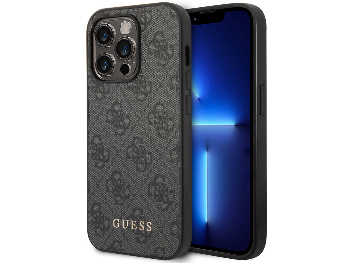 Guess 4G Monogram Case Grijs | iPhone 14 Pro Max hoesje