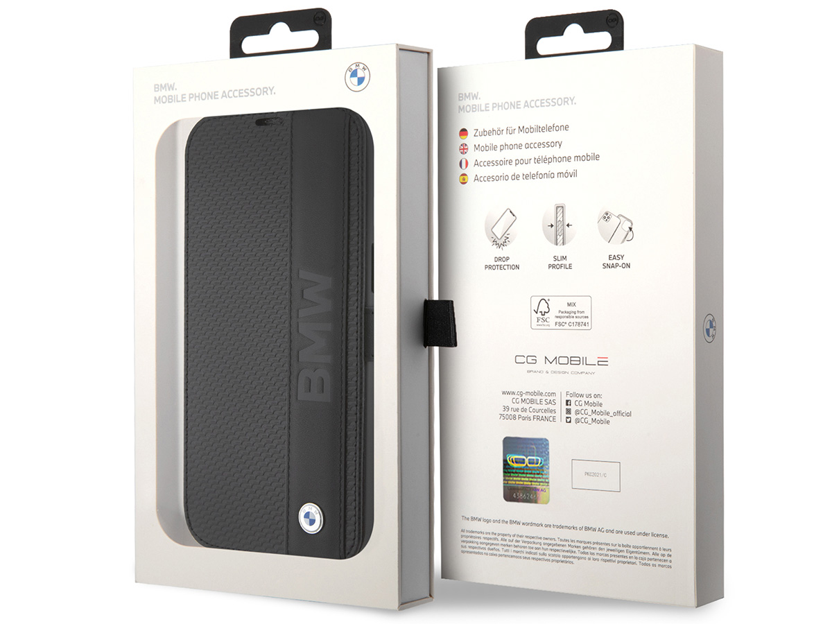 BMW Signature Leather Book Case - iPhone 15 Hoesje Leer