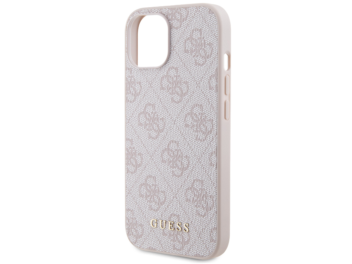 Guess 4G Monogram Case Roze - iPhone 15 hoesje