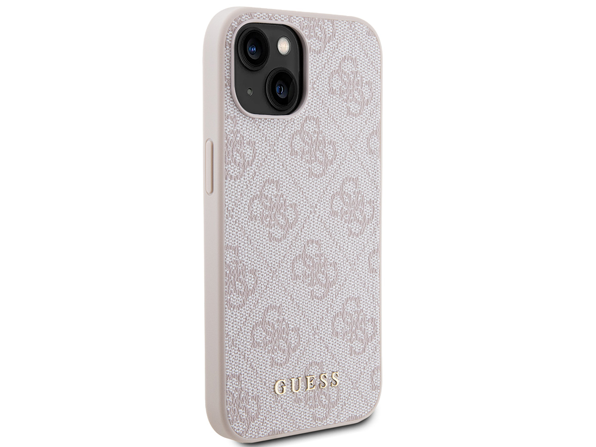 Guess 4G Monogram Case Roze - iPhone 15 hoesje