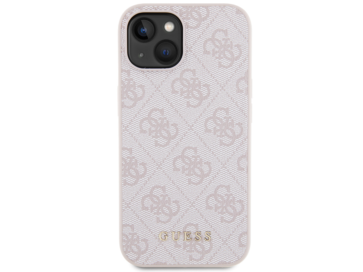 Guess 4G Monogram Case Roze - iPhone 15 hoesje