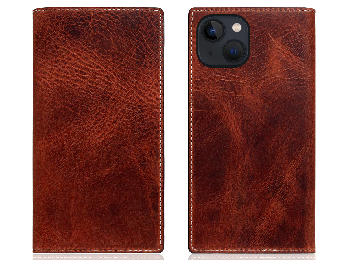 SLG Design D7 Italian Wax Leer Bruin - iPhone 15 hoesje