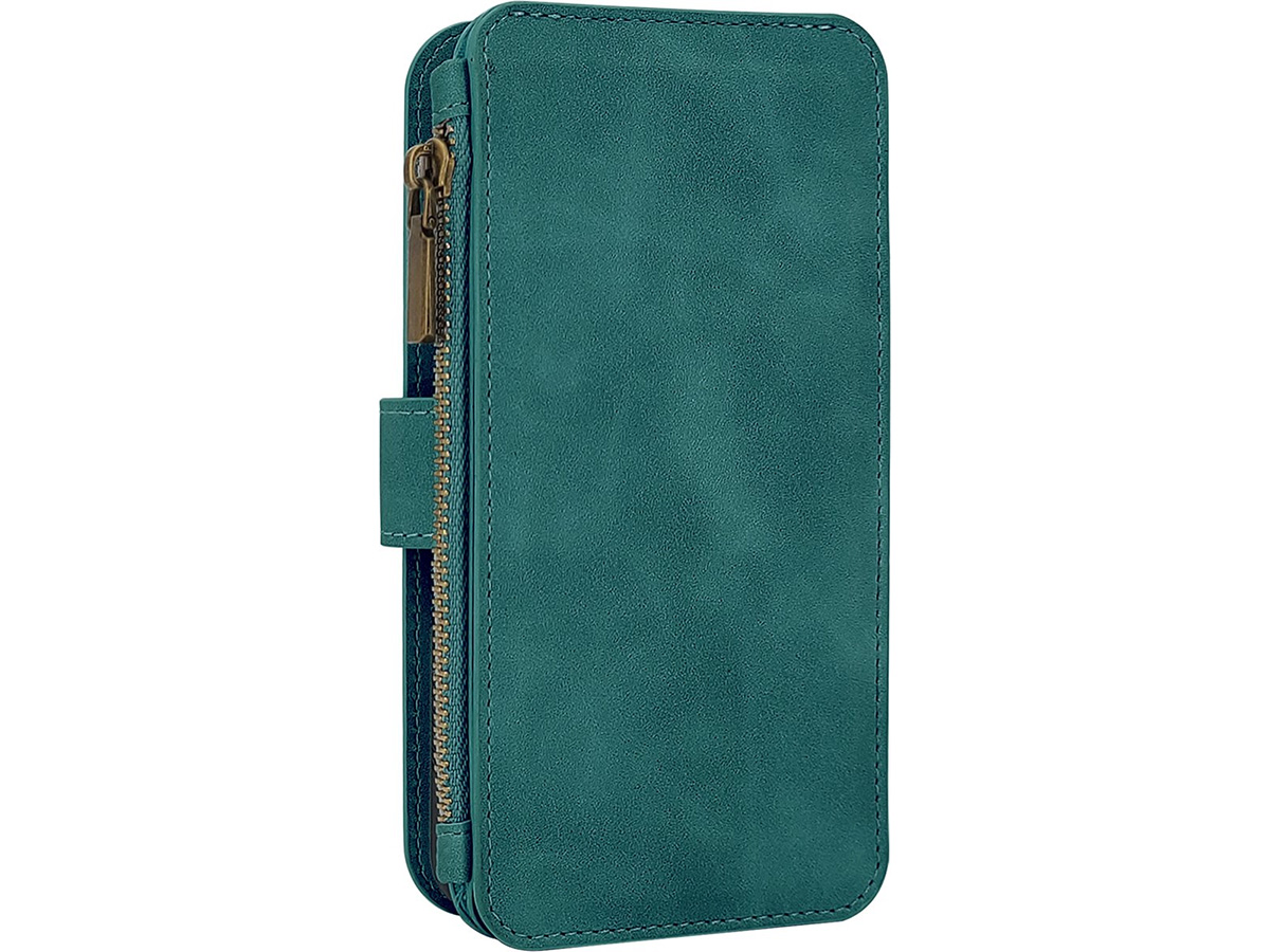 CaseMania 2in1 Wallet Ritsvak Case Groen - iPhone 15 Plus Hoesje