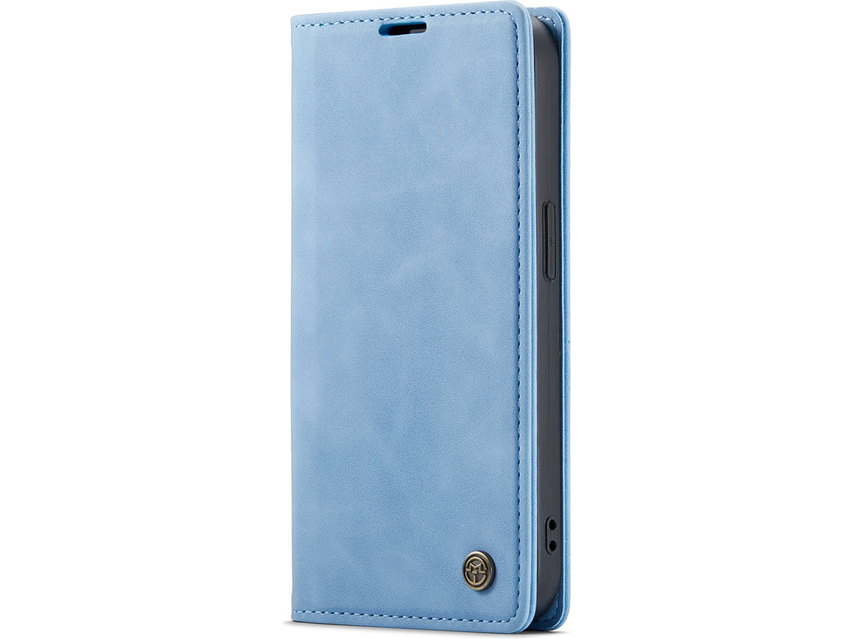 CaseMania Vintage Slim Bookcase Lichtblauw - iPhone 15 Plus hoesje