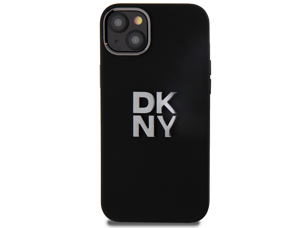 DKNY Silicone Case Zwart - iPhone 14 Plus/15 Plus hoesje