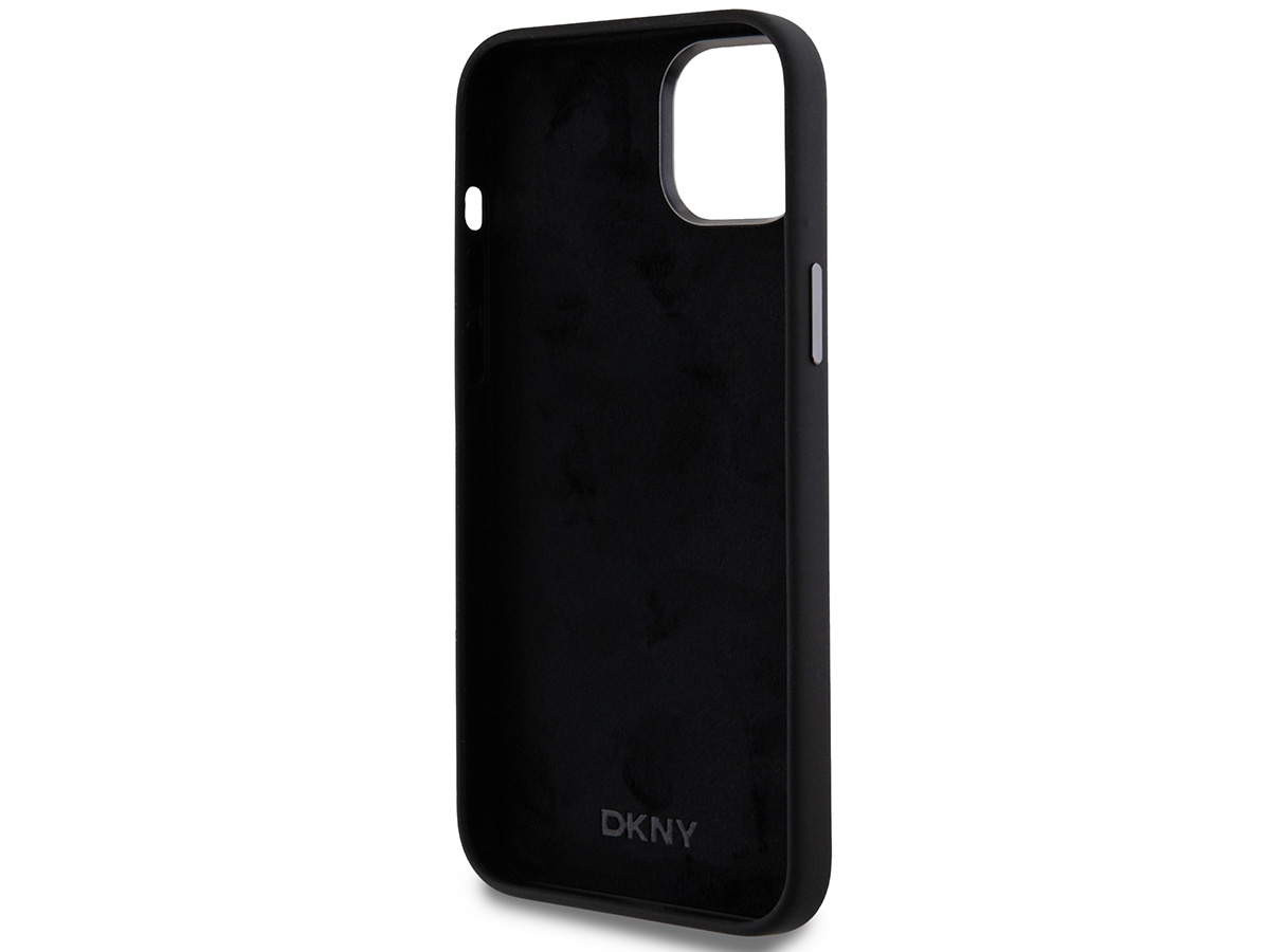 DKNY Silicone Case Zwart - iPhone 14 Plus/15 Plus hoesje