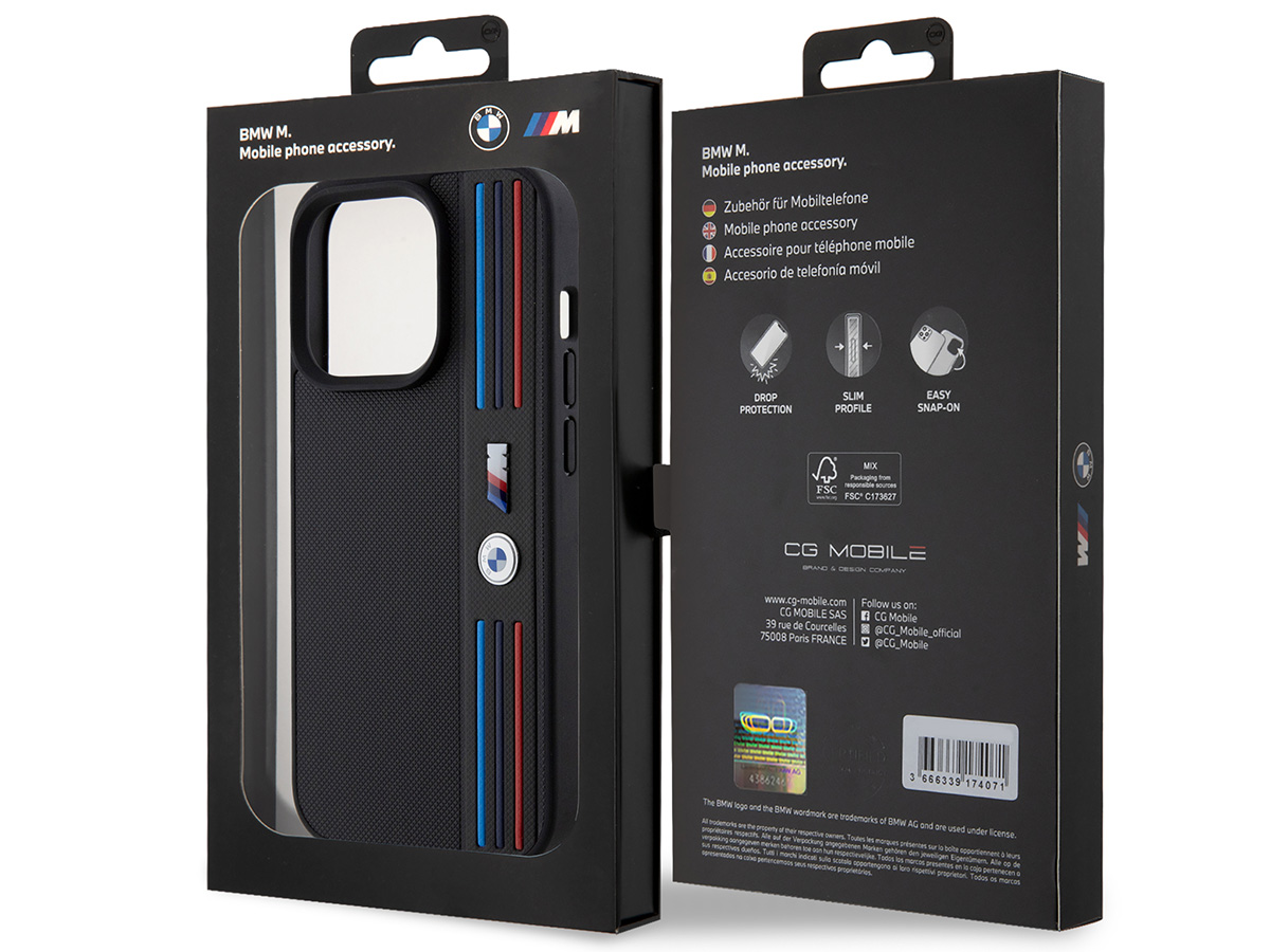 BMW M Tricolor Lines Case - iPhone 15 Pro hoesje