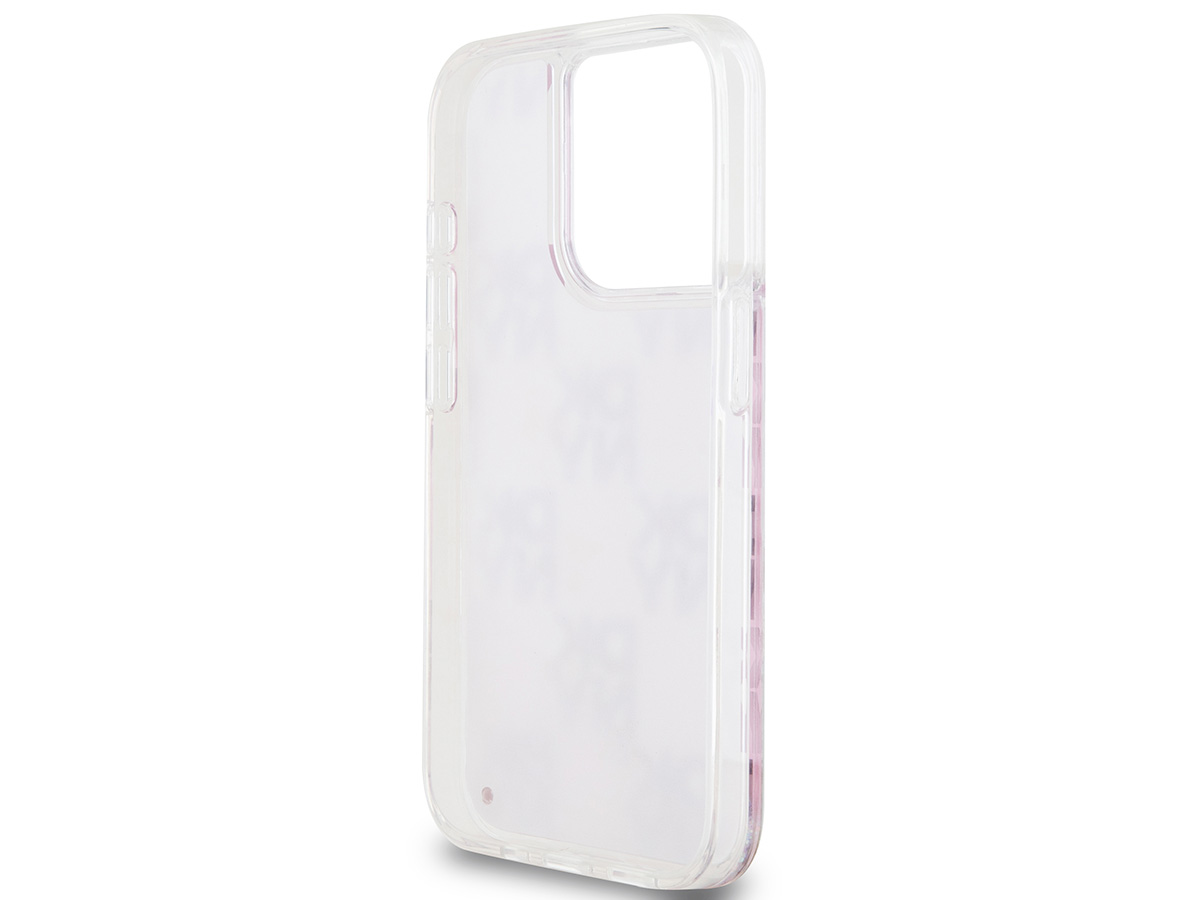 DKNY Liquid Glitter Case Roze - iPhone 15 Pro hoesje