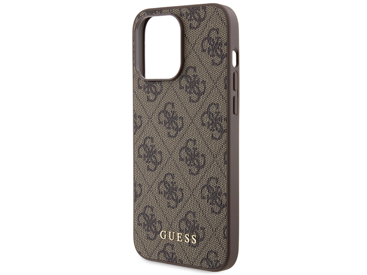 Guess 4G Monogram Case Bruin - iPhone 15 Pro hoesje