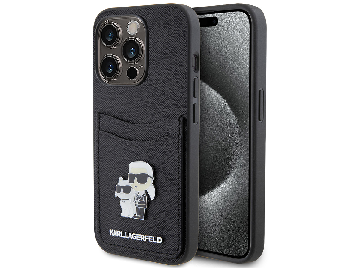 Karl Lagerfeld Ikonik Card Case - iPhone 15 Pro hoesje