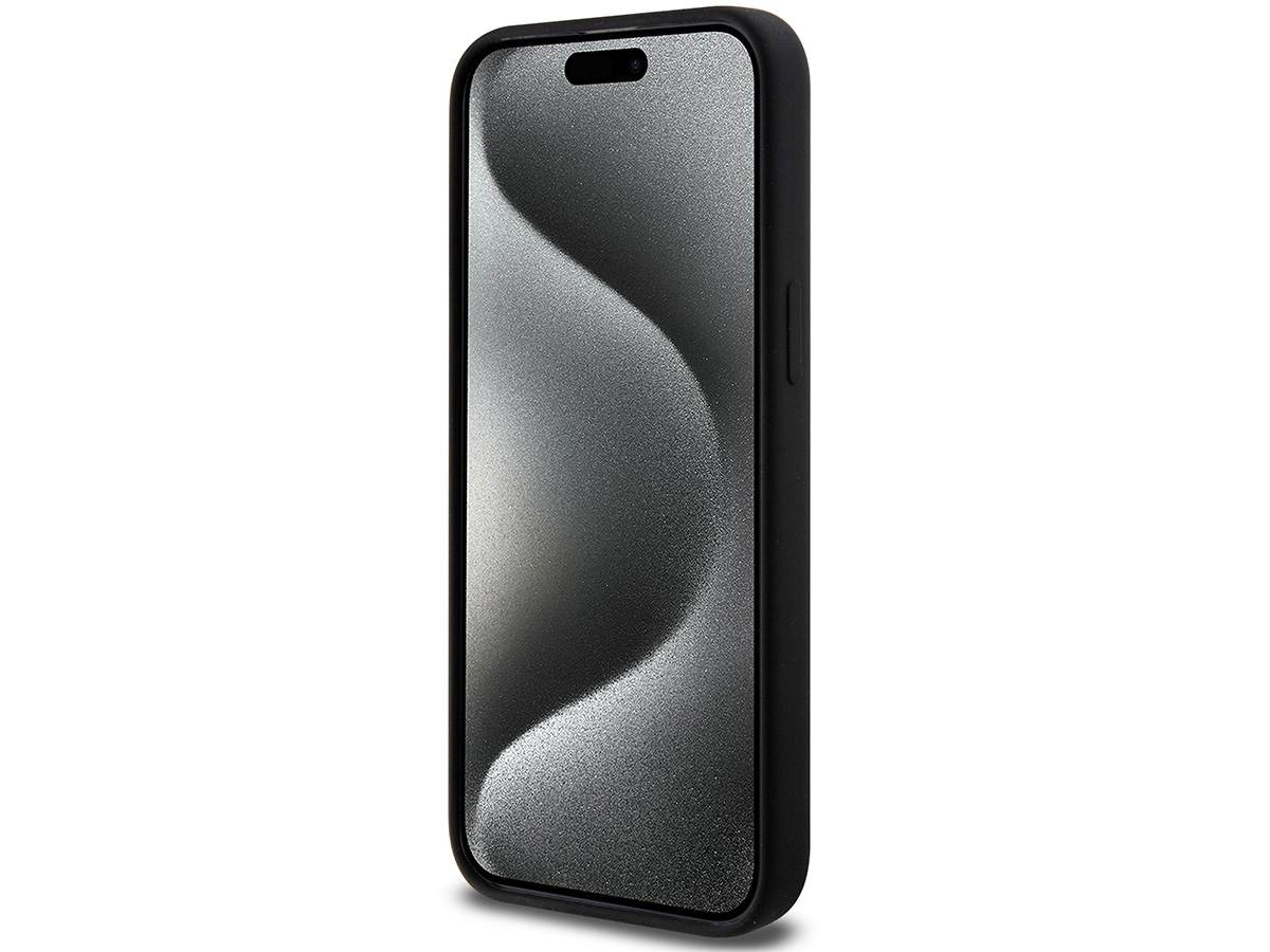 Karl Lagerfeld Metal Signature Case Zwart - iPhone 15 Pro hoesje