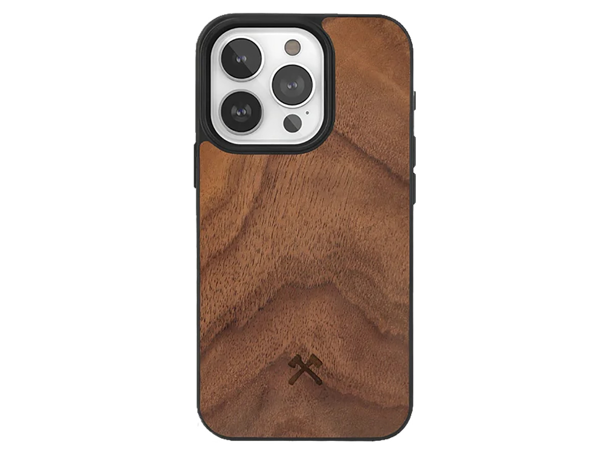 Woodcessories Walnut MagSafe Case - iPhone 15 Pro hoesje van Hout