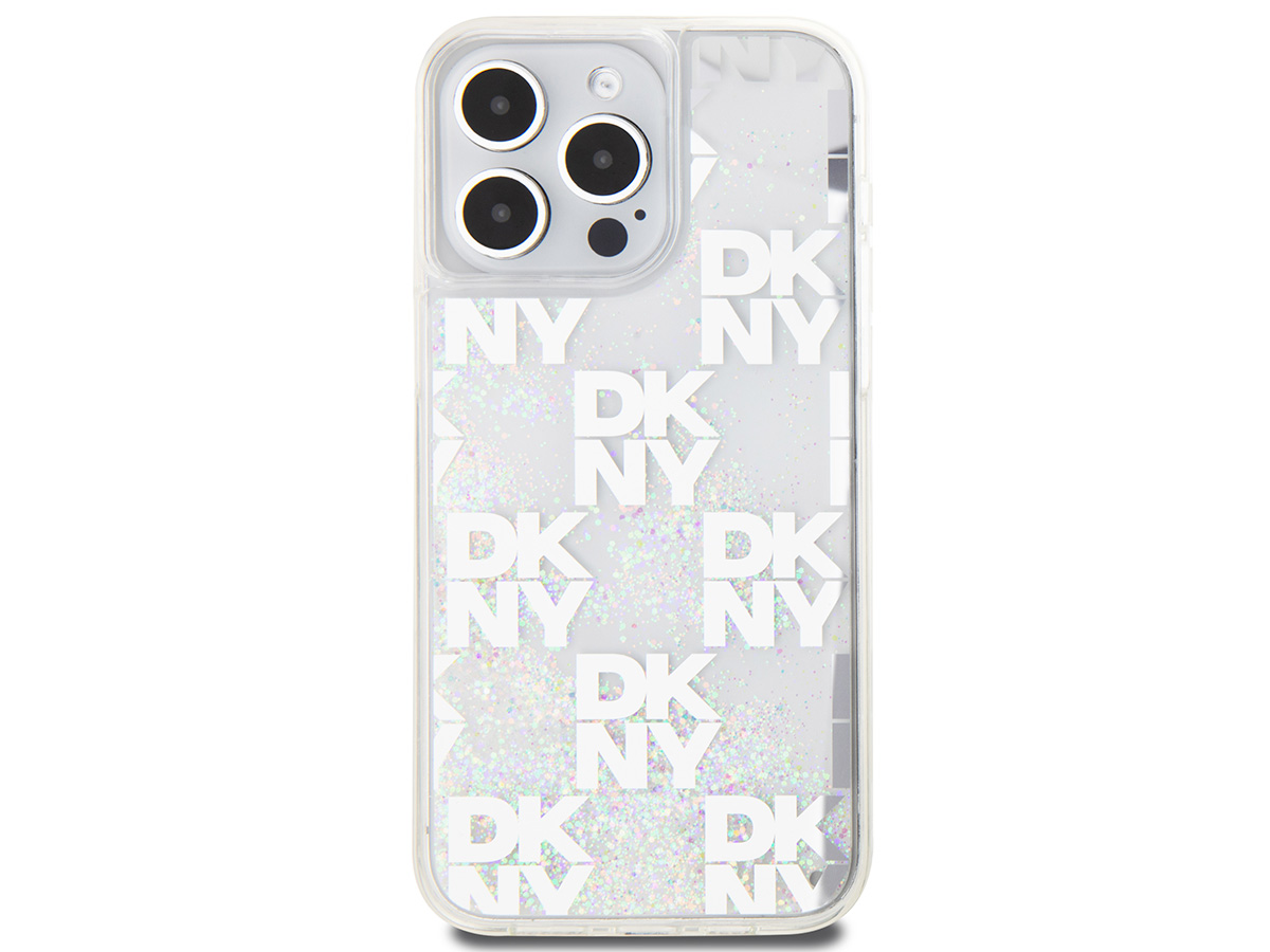 DKNY Liquid Glitter Case Clear - iPhone 15 Pro Max hoesje