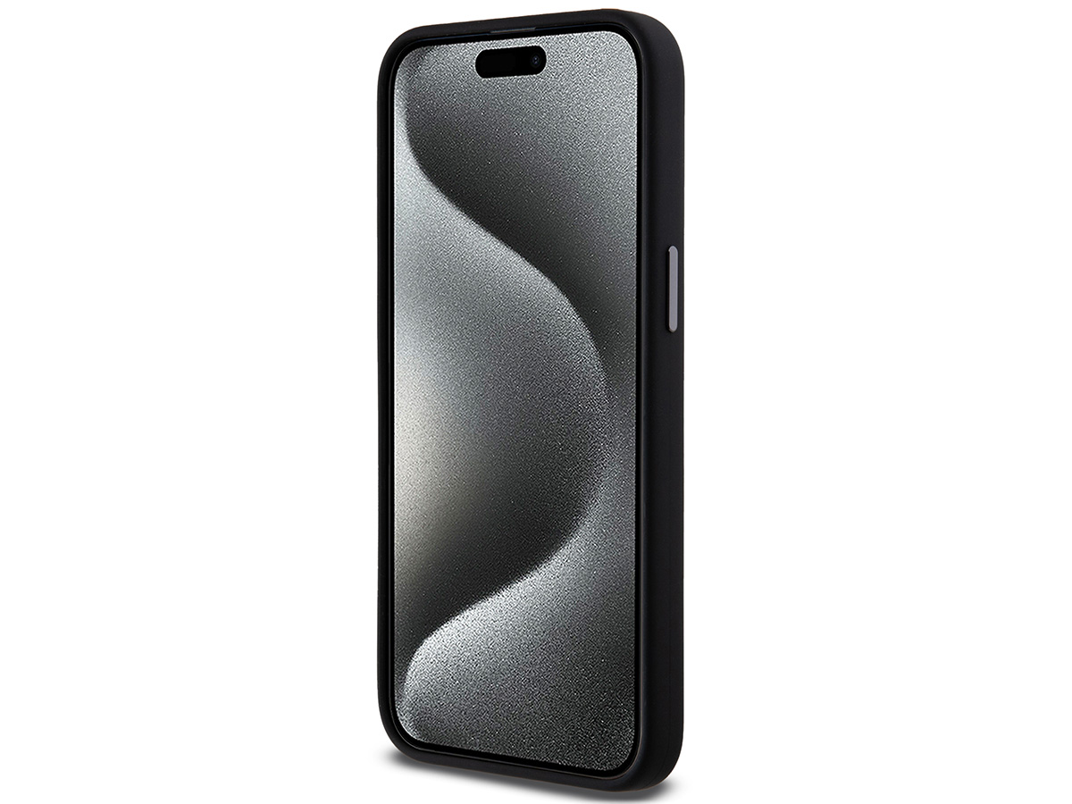 DKNY Silicone Case Zwart - iPhone 15 Pro Max hoesje