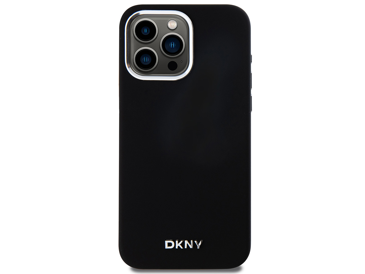 DKNY Silicone MagSafe Case Zwart - iPhone 15 Pro Max hoesje