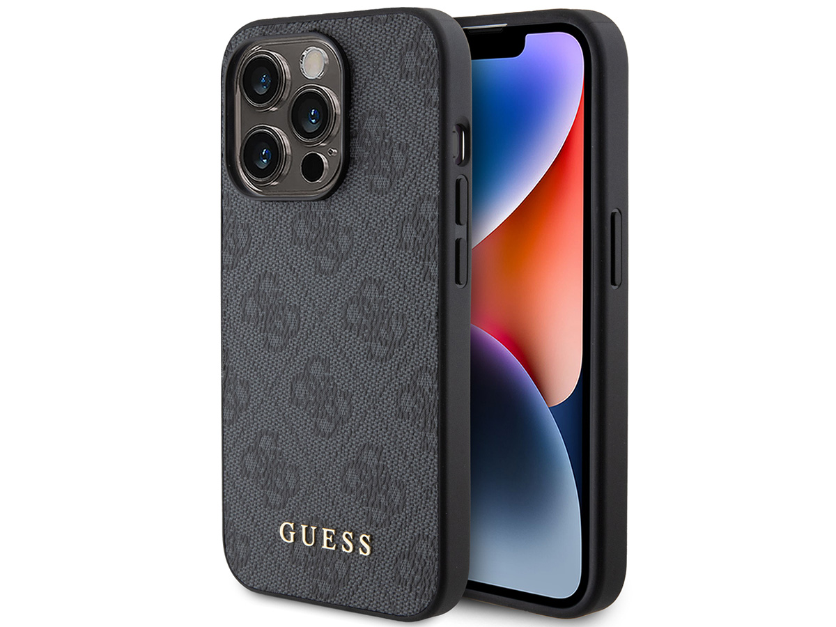 Guess 4G Monogram Case Grijs - iPhone 15 Pro Max hoesje