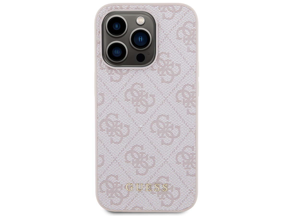 Guess 4G Monogram Case Roze - iPhone 15 Pro Max hoesje