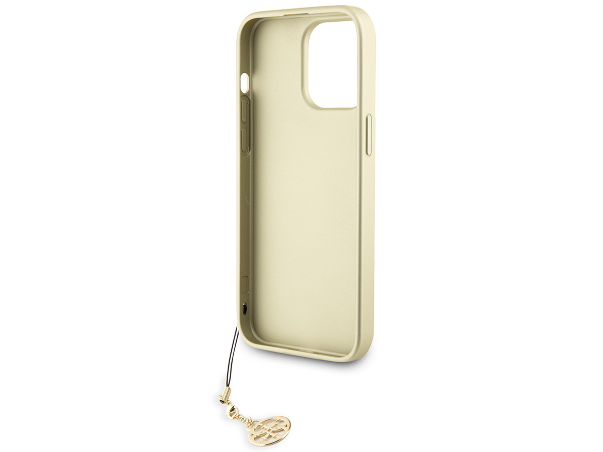 Guess Monogram Charm Case Grijs iPhone 15 Pro Max hoes