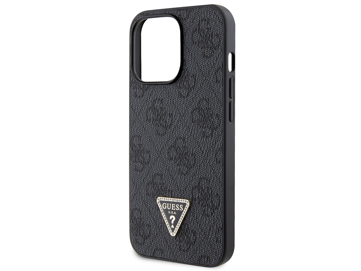 Guess 4G Monogram Necklace Case Grijs - iPhone 15 Pro Max hoesje Nekkoord