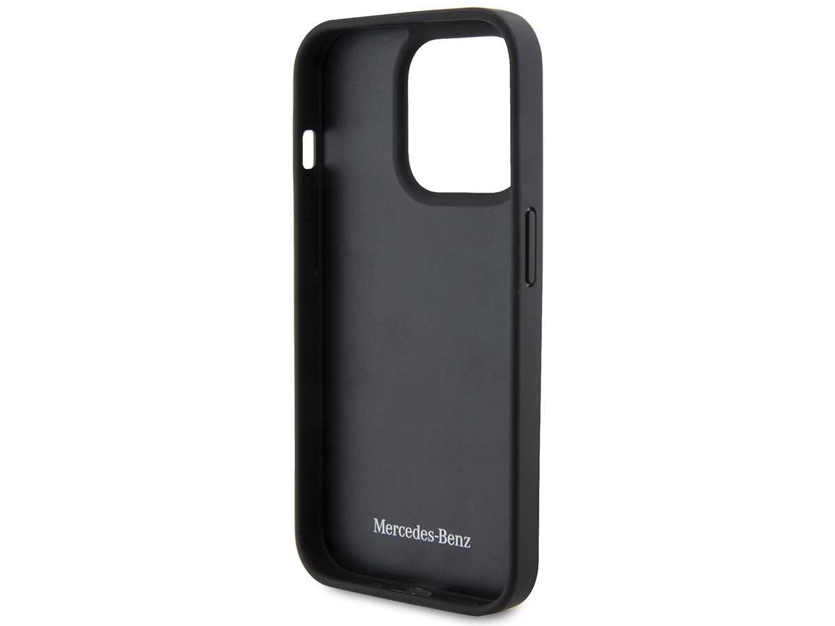 Mercedes-Benz Urban Leather Case Zwart - iPhone 15 Pro Max hoesje