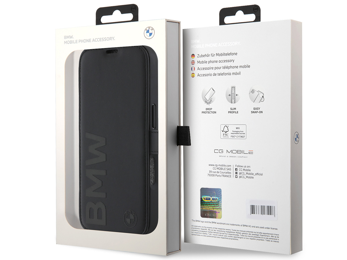 BMW Signature Leather Book Case - iPhone 16 Hoesje Leer