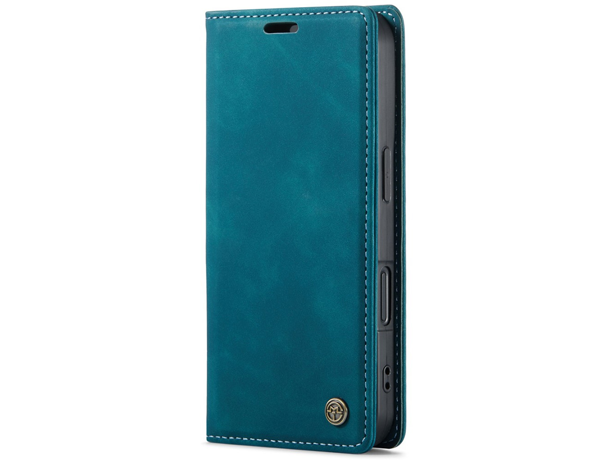 CaseMania Vintage Slim Bookcase Groen - iPhone 16 hoesje