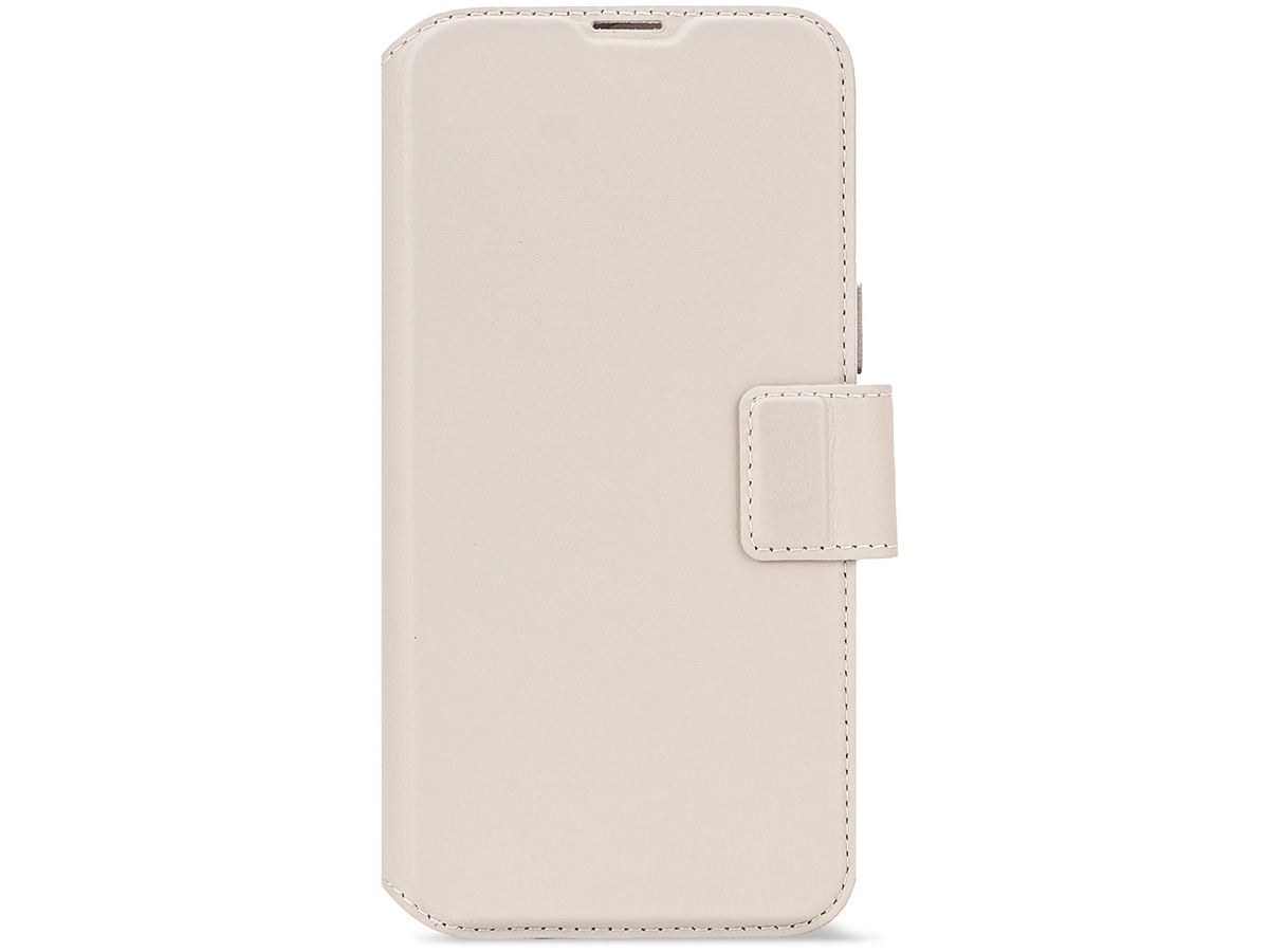 Decoded Leather Detachable Wallet Case Beige - iPhone 16 hoesje