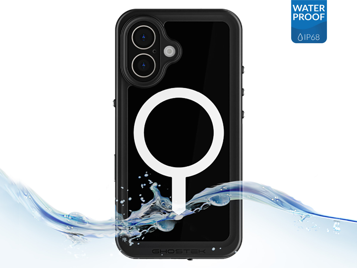 Ghostek Nautical Slim Zwart IP68 Waterdicht iPhone 16 hoesje