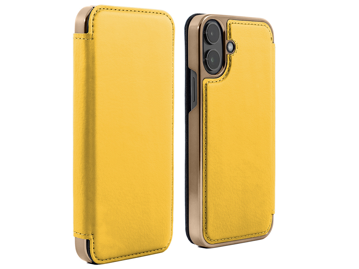 Greenwich Blake MagSafe Leather Folio Taurus Yellow - iPhone 16 Hoesje