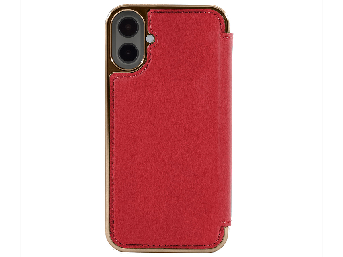 Greenwich Blake MagSafe Leather Folio Flash Red - iPhone 16 Hoesje