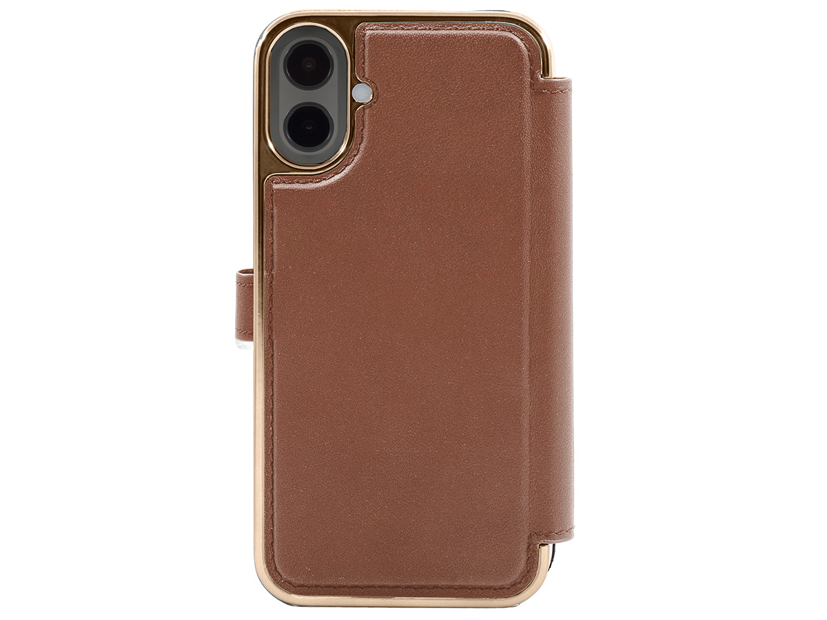 Greenwich Oxford MagSafe Folio Saddle Tan - iPhone 16 Hoesje