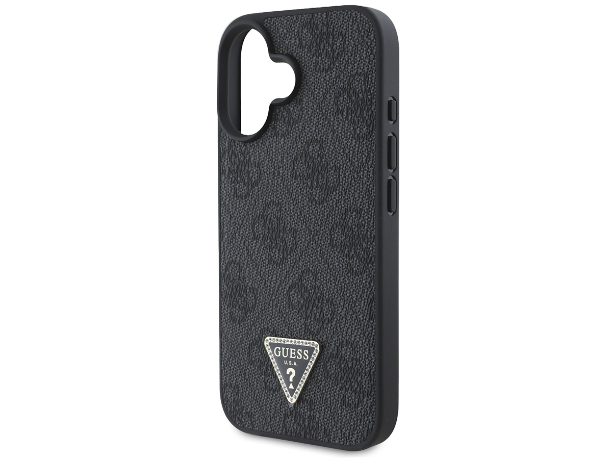 Guess 4G Monogram Necklace Case Grijs - iPhone 16 hoesje met Koord