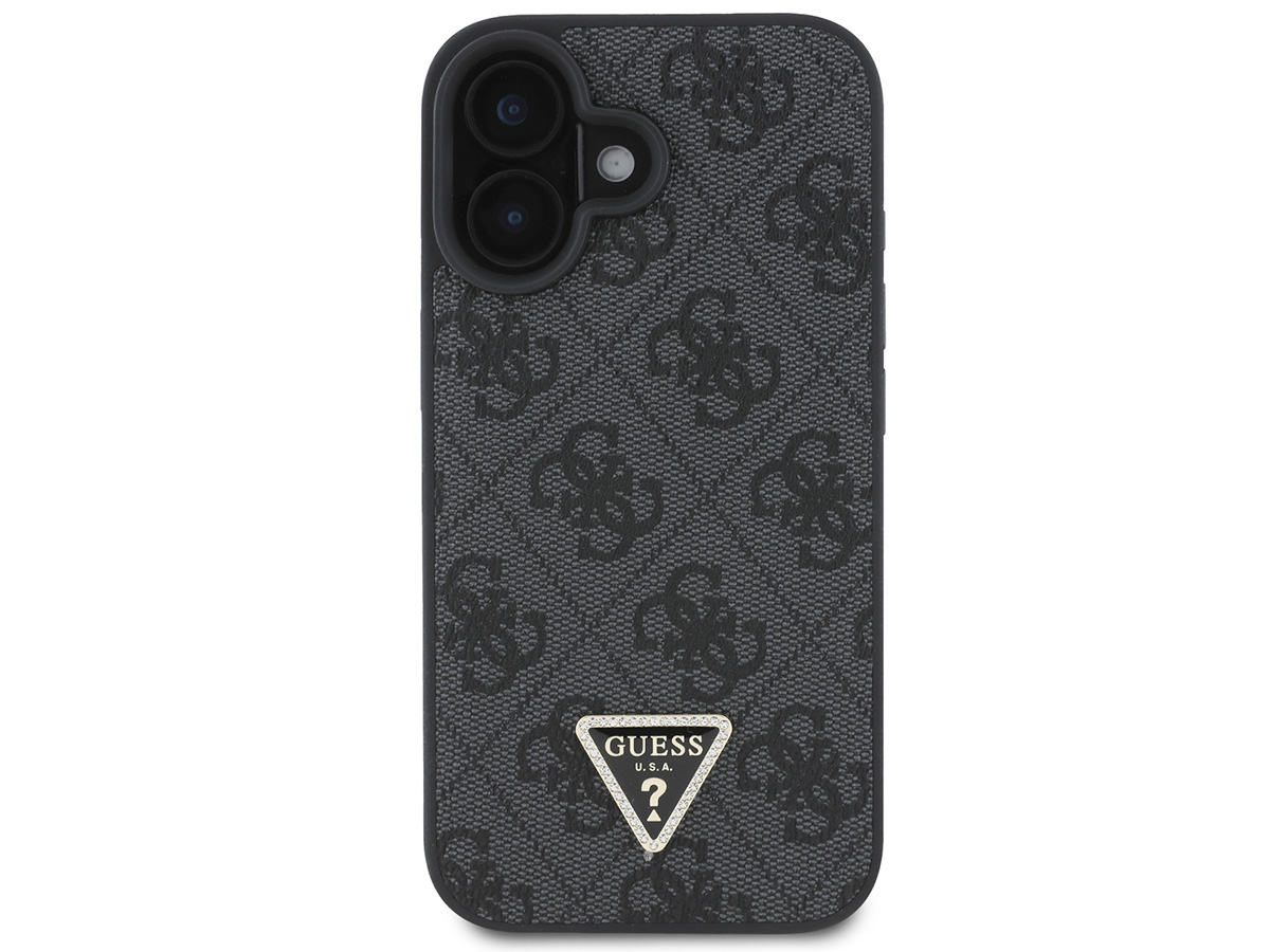 Guess 4G Monogram Necklace Case Grijs - iPhone 16 hoesje met Koord