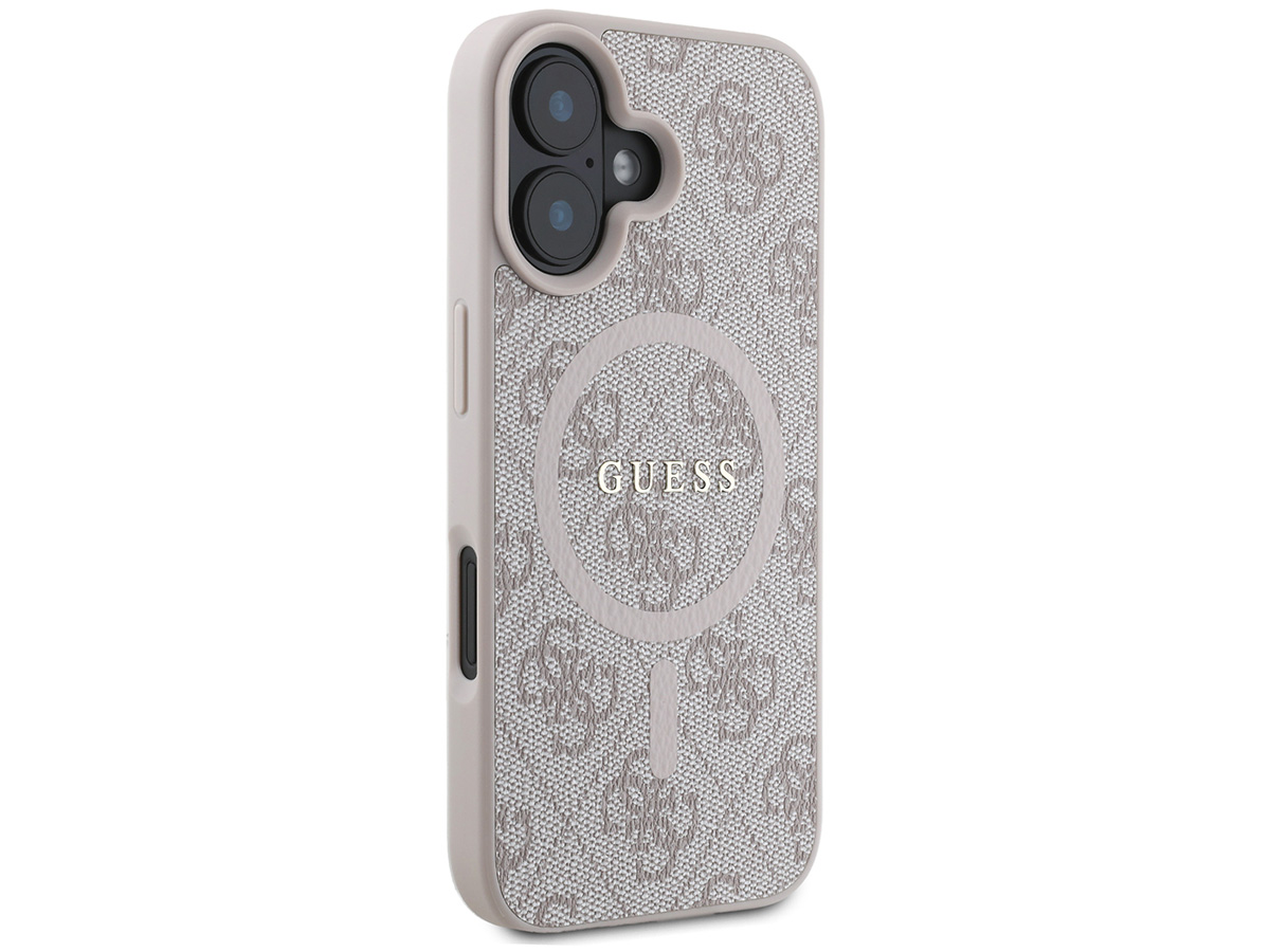 Guess 4G Monogram MagSafe Case Roze - iPhone 16 hoesje