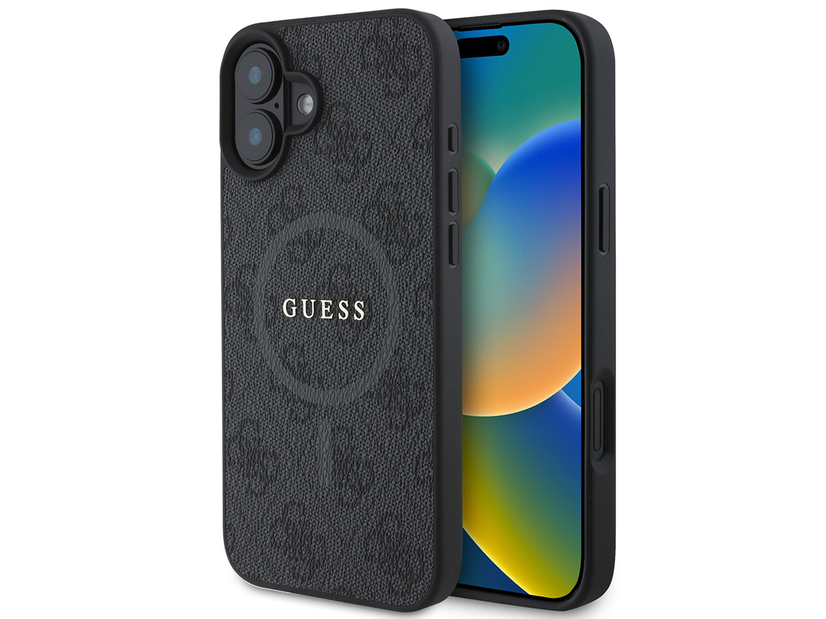 Guess 4G Monogram MagSafe Case Grijs - iPhone 16 hoesje