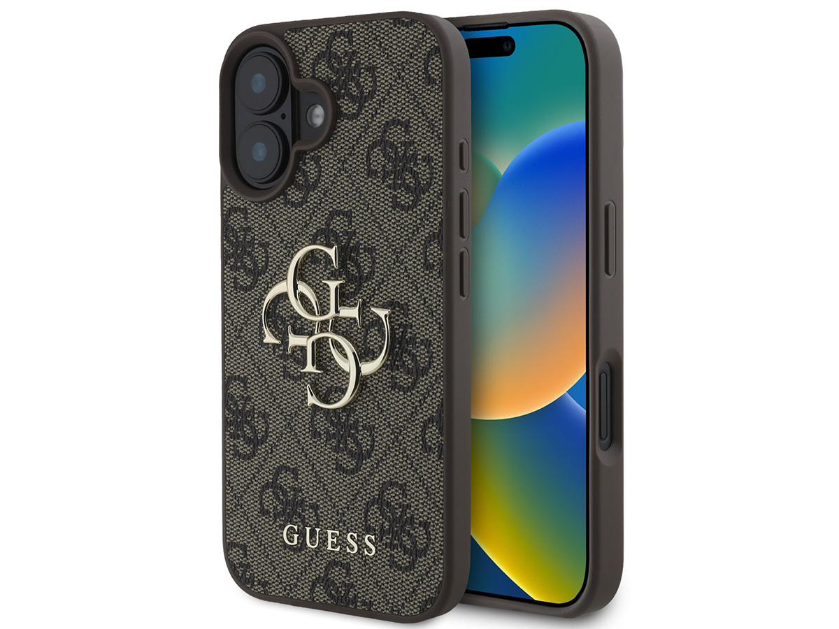 Guess Big 4G Monogram Case Bruin - iPhone 16 hoesje