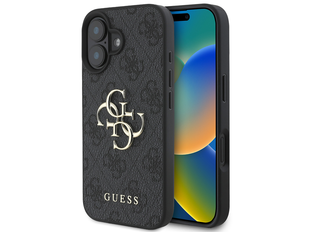 Guess Big 4G Monogram Case Grijs - iPhone 16 hoesje