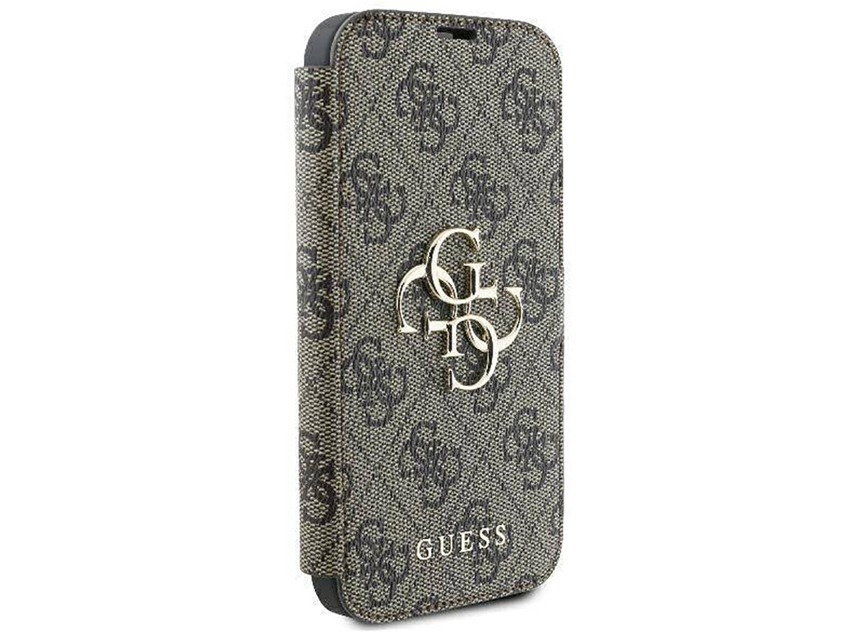 Guess Big 4G Monogram Bookcase Bruin - iPhone 16 hoesje