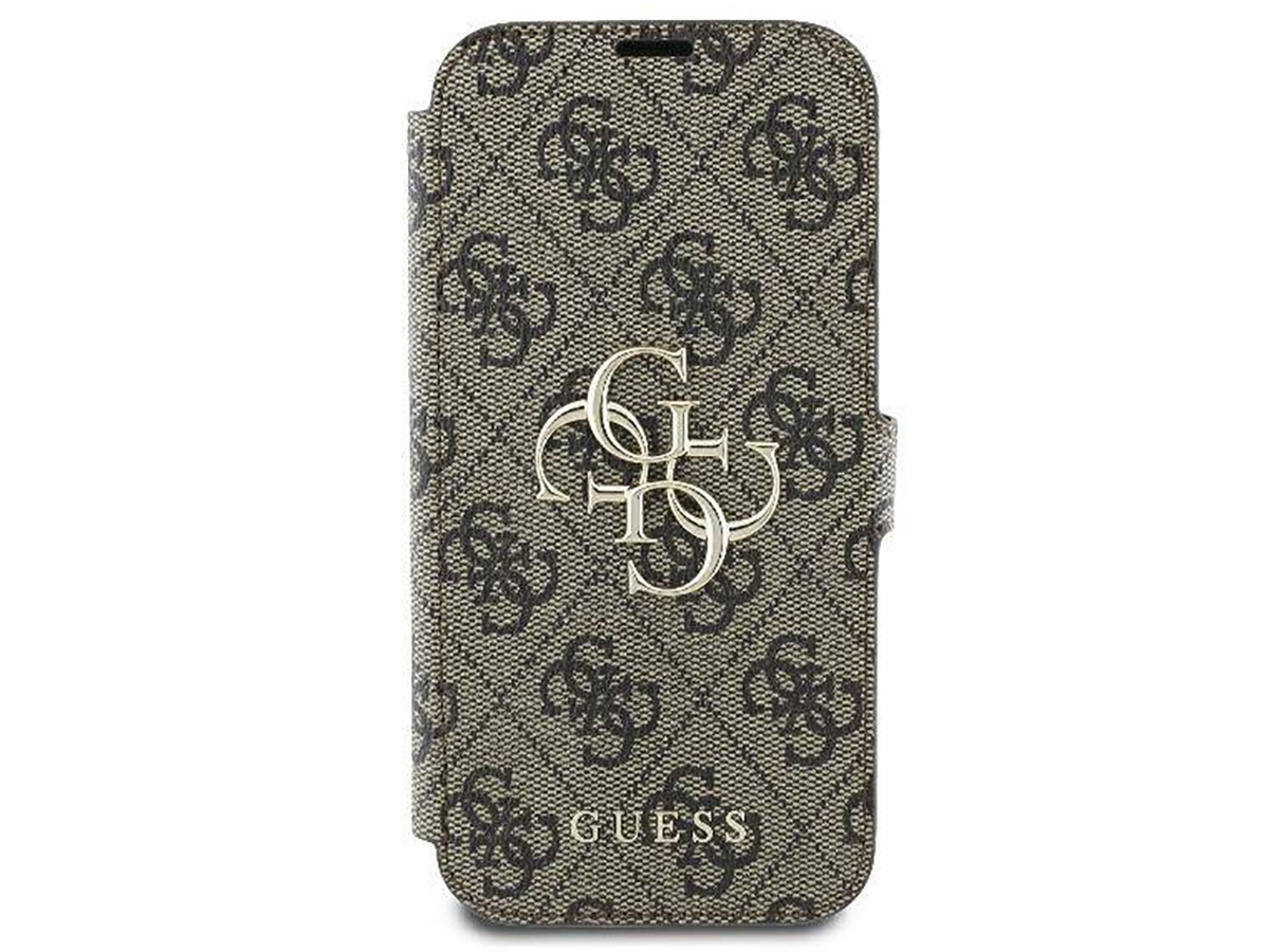 Guess Big 4G Monogram Bookcase Bruin - iPhone 16 hoesje