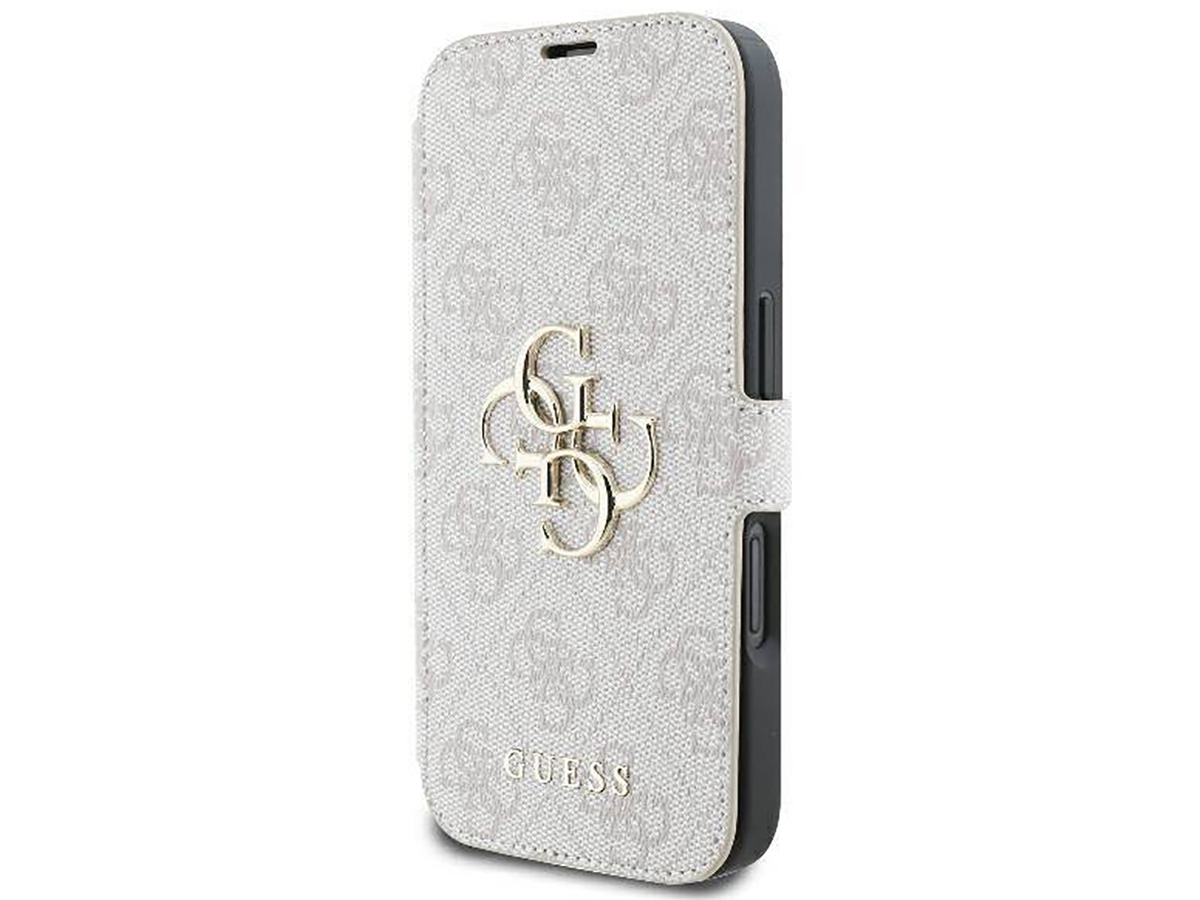 Guess Big 4G Monogram Bookcase Roze - iPhone 16 hoesje